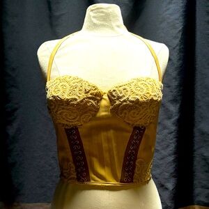 Upcycled bustier M/L halter OOAK